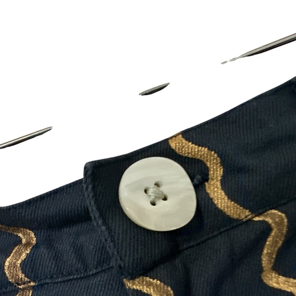 Sz Blockprints Womens High Waist Wide Leg Denim Crop Disco Pants Sz Small Blue - Picture 4 of 8